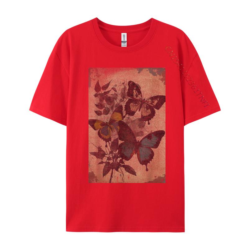 Fairy Grunge Fairycore Aesthetic Cottagecore Goth Butterfly Men's 2024 Newest Design T Shirt Cotton Fabric Men Tshirt Gift