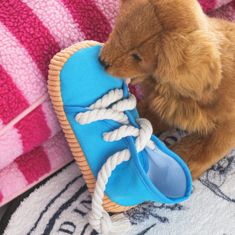 [Питомец] Плюшевая игрушка в форме кроссовок Синяя