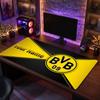 Большой игровой коврик для мыши Borussia Dortmund, персонализированная печать имени, нескользящий коврик для стола с логотипом футбольного клуба, игровой подарок