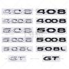 OQUP8 Car Styling 408 508 508L 4008 5008 GT 3D ABS Adhesive Emblem Trunk Badge Fender Sticker Body Decal for Peugeot 408 4008 508 5008