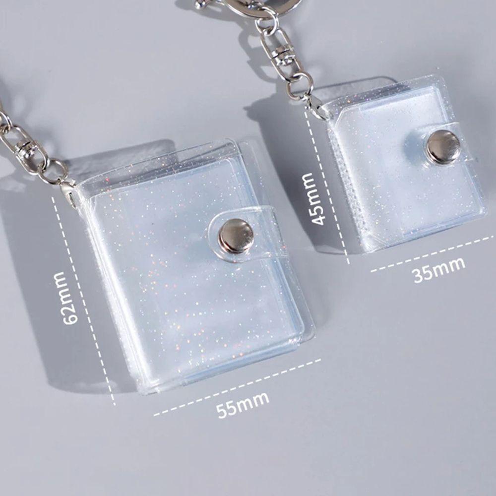 Interstitial Card Holder Mini Photo Holder 1 2 Inch Card Bag Card Book Keyring Photo Album Keychain