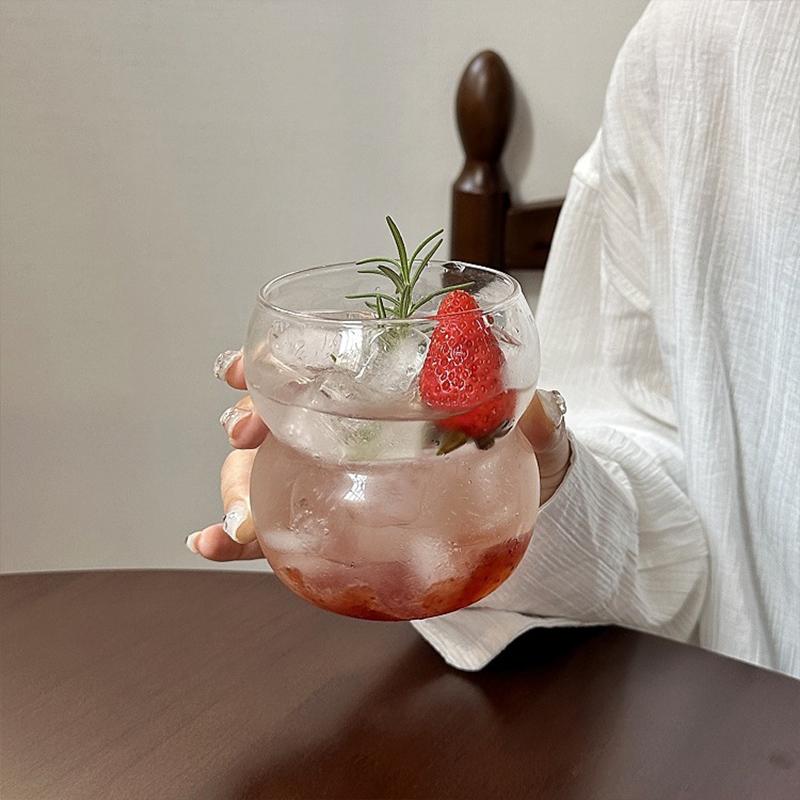 Стеклянная кружка Бытовая рифленая стеклянная кружка Кофейная молочная кружка Прозрачные стаканы Кружка для льда и сока Чайная кружка Посуда для напитков Ретро домашний декор