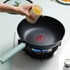 Lanmi Non Stick Wok Pan with Lid Titanium Ceramic Pan Aluminum Alloy Stir-fry Pan Flat Bottom Pow Wok Pan For All Stovetops LM02
