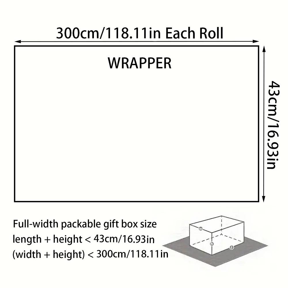 1roll Gift Wrapping Paper ChristmasTree Santa ClausWrapping Paper Birthday Gift Wrapping Paper Christmas Wrapping Paper Handmade