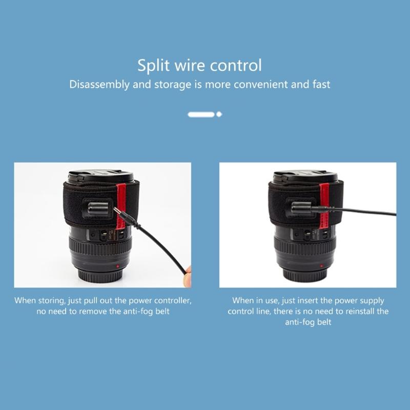 Portable Camera Lens Heater Strips USB Lens Warmer for Telescopes and Camera Lens Temperature Control Heater Belt