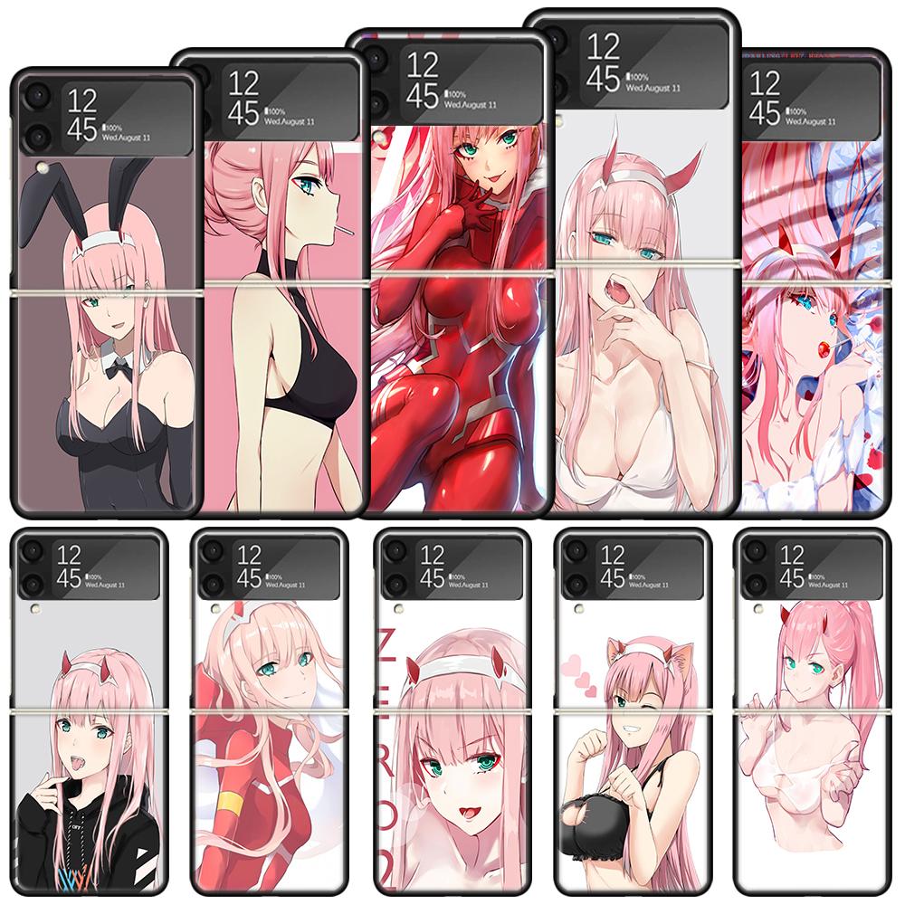 Чехол Zero Two Darling In The Franxx 02 Ударопрочный для Samsung Galaxy Z Flip 7 6 5 4 3 5G Чехол для телефона Z Flip3 Flip4 Flip5 Flip6 F