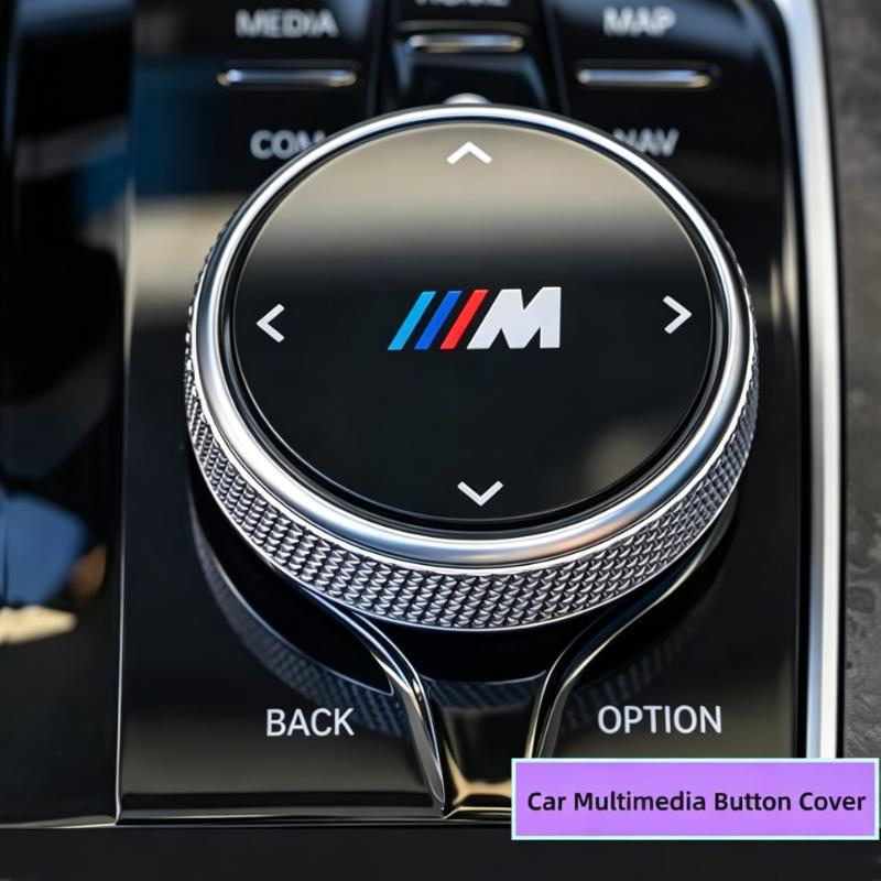 CTCE1 Car Multimedia Knob Button Cover Sticker For BMW G30 G32 6GT G20 F30 F10 G01 G02 G05 G06 G07 G11 G12 G22 F15 F36 X3 X4 X5 X6 X7