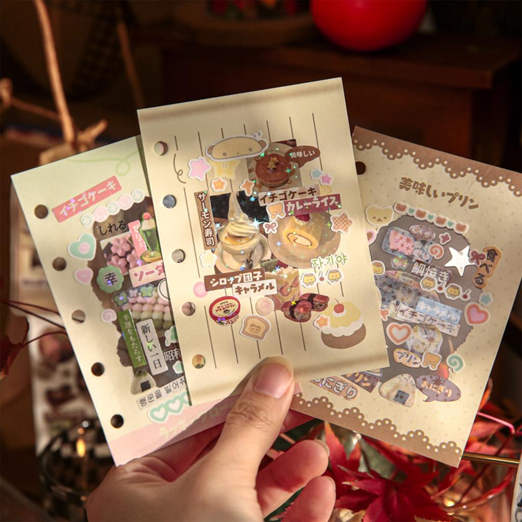 Vintage Flavor House Sticker Book Japanese Retro Style Student Scrapbook Scenery Decals for Journaling DIY Craft Stationery