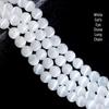 Круглые бусины «кошачий глаз» белого цвета для изготовления украшений и аксессуаров своими руками