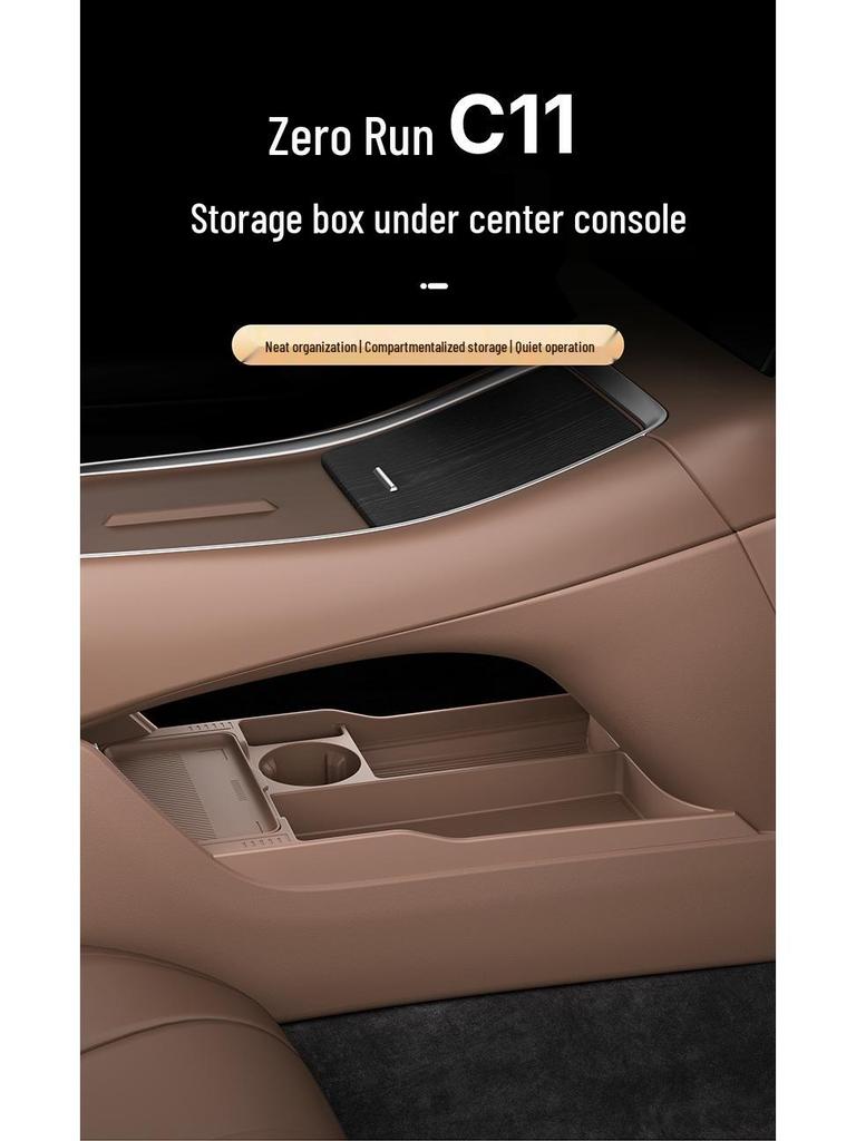 Leapmotor C11 Center Console Silicone Storage Box - Fits 26 Models, Multipurpose Double-layer Design