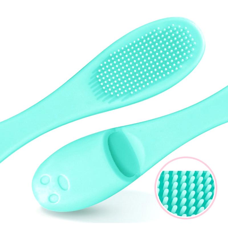Силиконовая щетка для носа, очиститель пор для лица, портативная двухсторонняя массажная щетка от черных точек, инструмент для чистки красоты, скраб для носа и лица