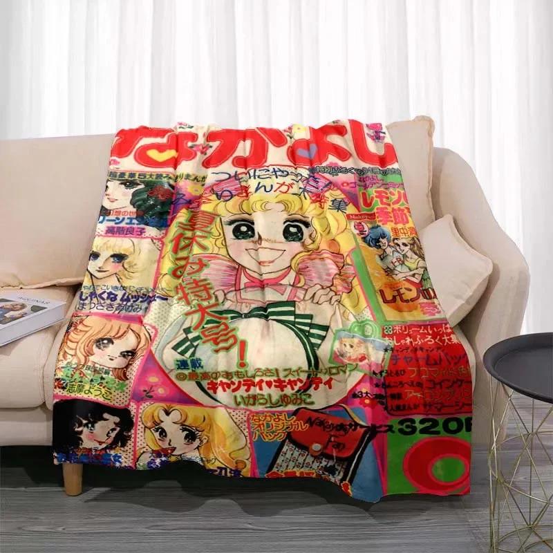 Одеяло Candy Candy Anime Kawaii Japanese Anime Flannel Super Soft Warm Blanket Подходит для дома Four Seasons Bedroom Blanket