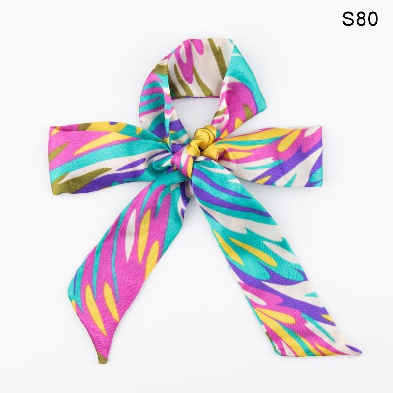 Шелковый шарф, завязанный сумочкой, завязанный бант для волос, длинная повязка на голову, серпантин, маленький шелковый шарф, подарочная коробка, подарочный ремешок