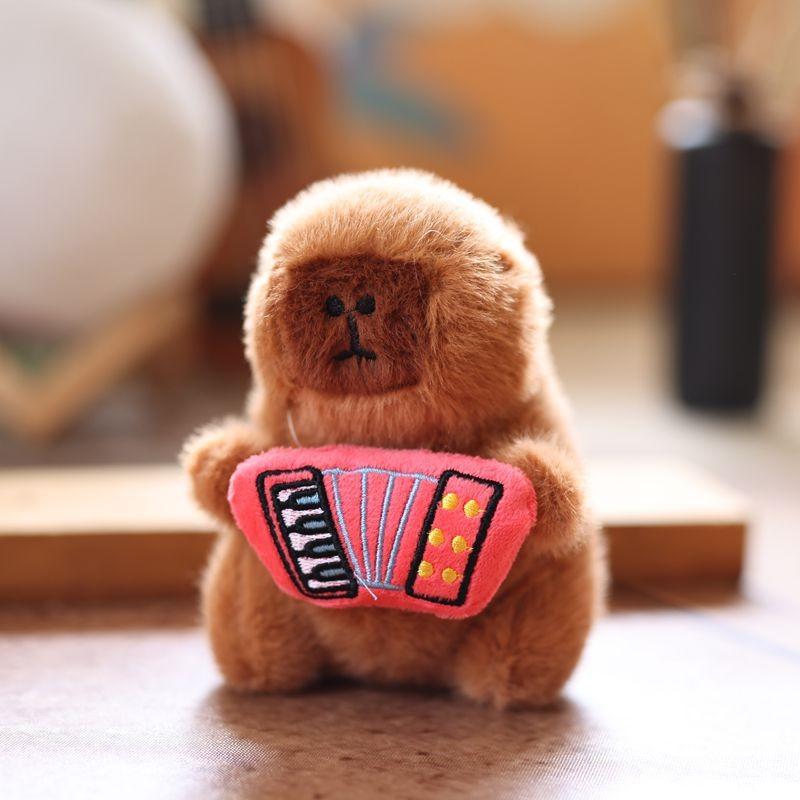 Plush Capybara Keychain With Music Design For Kids And Teens