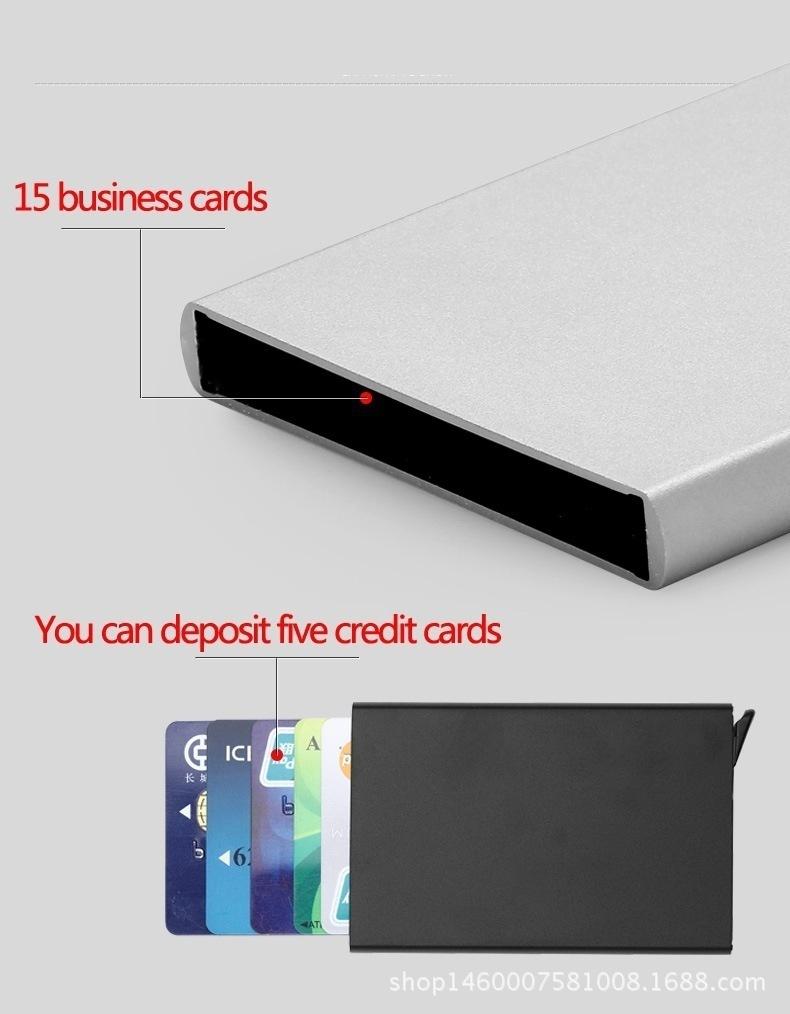 GOtarget Металлический держатель для кредитных карт однотонный пакет для банковских кредитных карт визитница коробка для карт Porte Carte Bancaire