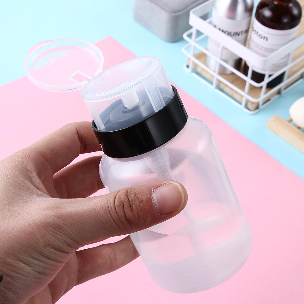 200mL UV Gel Cleaner Nail Polish Remover Pump Dispenser Container Clean Acetone Empty Bottle