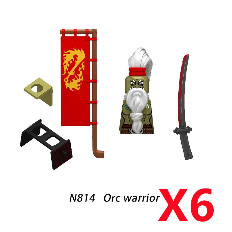 Средневековый Солдат Рыцарь Фигурка MOC Строительный Блок Зеленый Дракон Замок Пехота Орки Пират Римская Кавалерия Оружие Игрушки Подарки D122