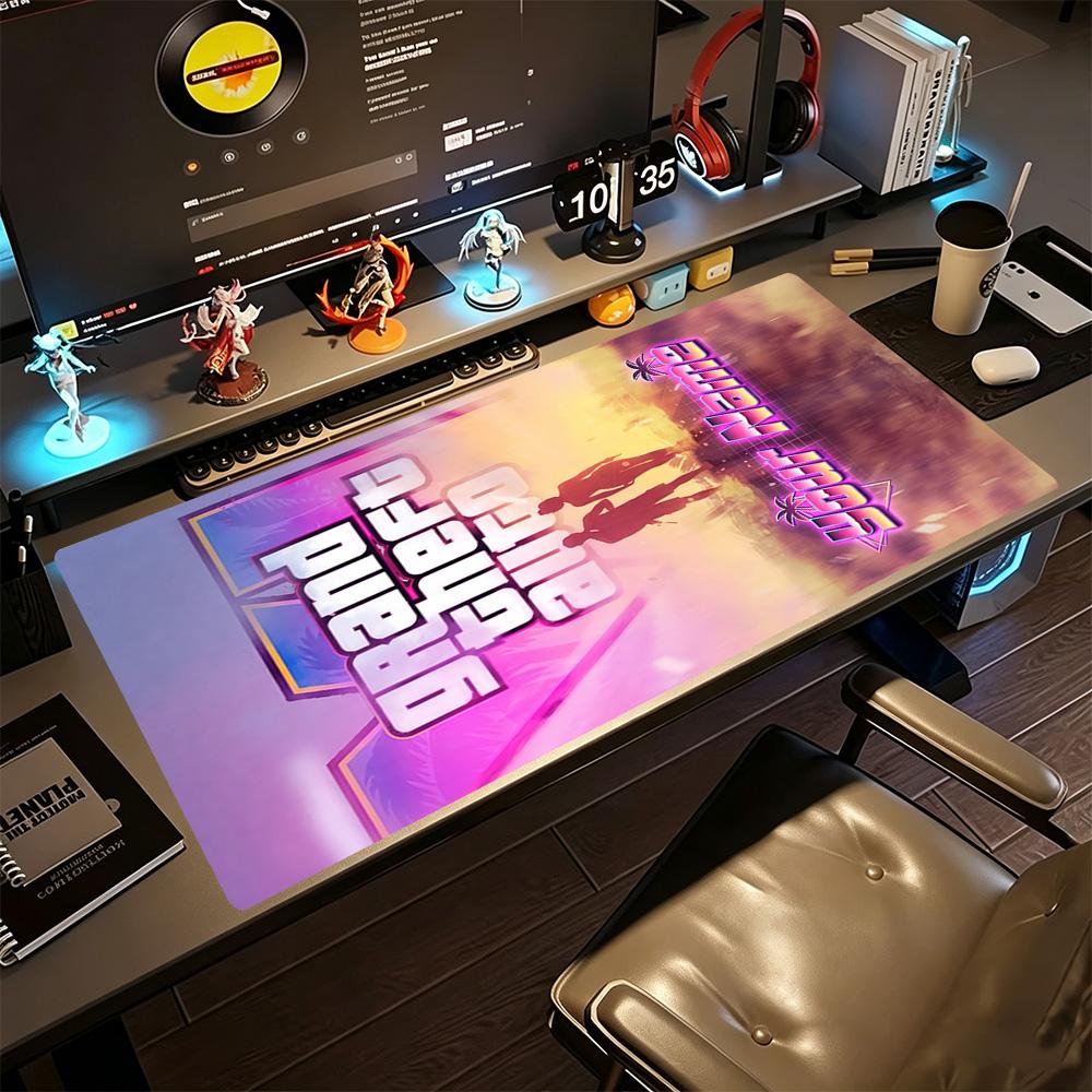 Gta Personalized Text Mouse Pad Office Mouse Mats Study Desk Mat Non-Slip Rubber Base Perfect Gift for Gamers