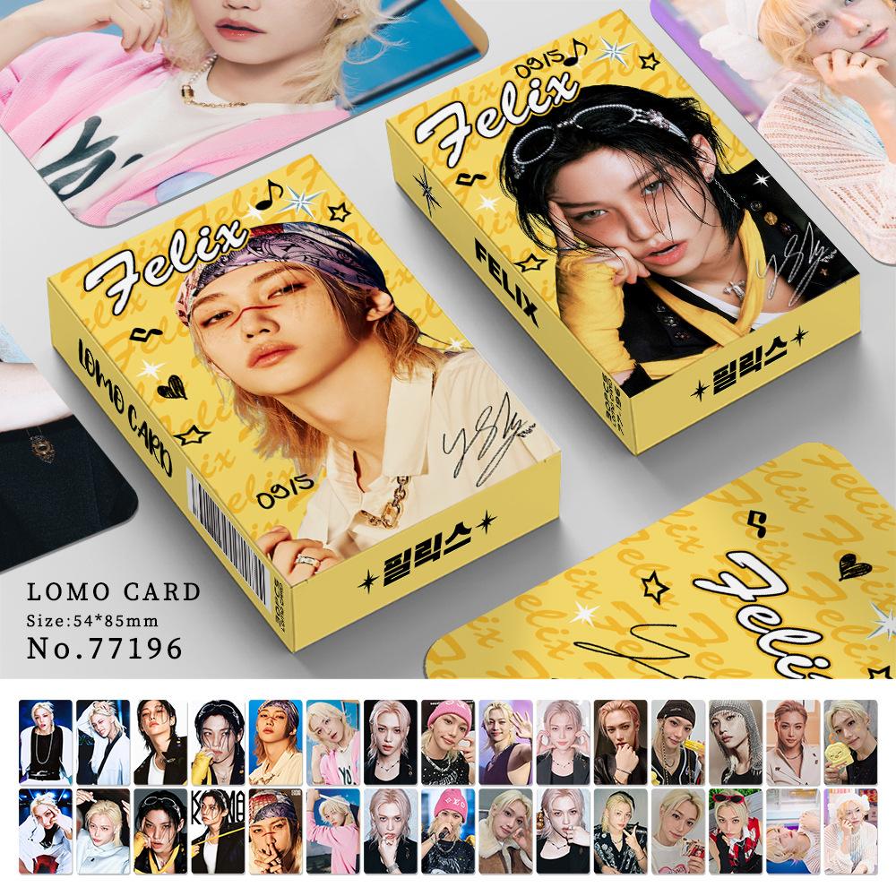 Skzoo Straykids 30 шт. Двусторонние фотокарточки Ломо Феликс Хан Джи-Сон В поздравительной открытке Коллекция для фанатов K-pop В наличии
