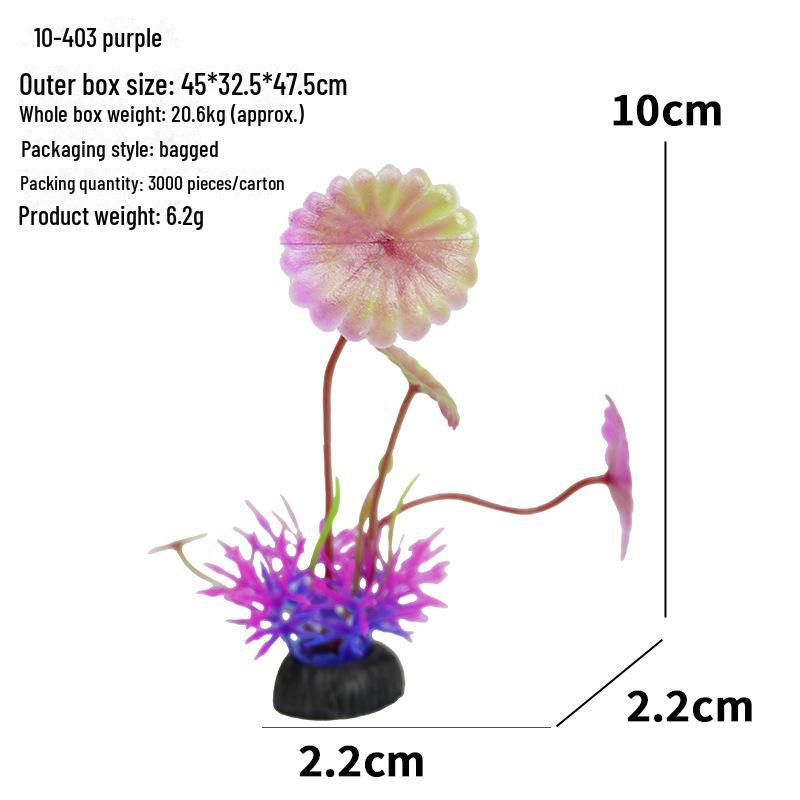 Aquarium Decor: Artificial Plants & Flowers for Fish Tank Landscaping (10-4 Series)