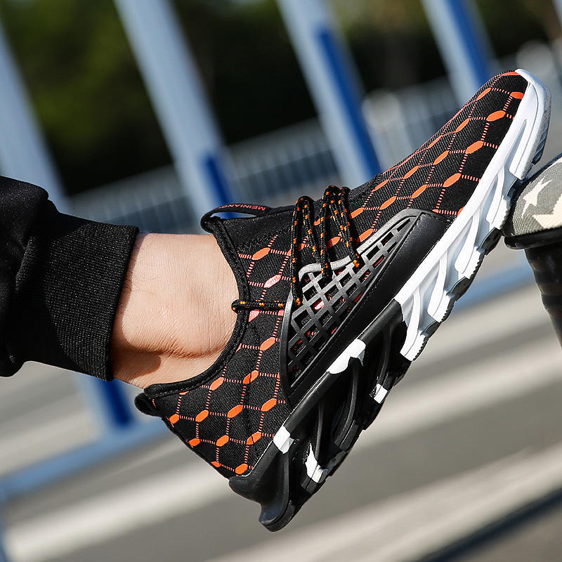 Модная мужская уличная обувь для путешествий, кроссовки, легкая мягкая подошва, шнуровка, сетка, Tenis Masculino, дышащие повседневные кроссовки, обувь, большой размер 39-47