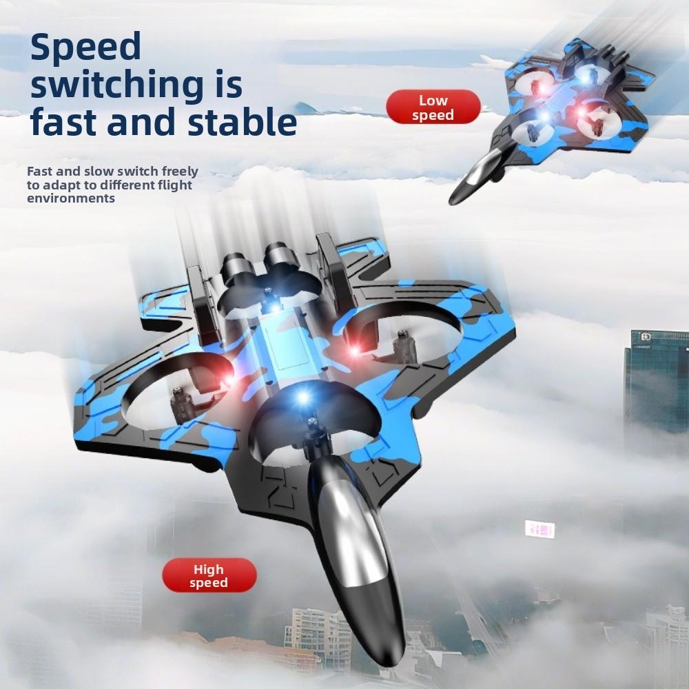 Stunt Roll Remote Control Plane 2.4GHz Foam Helicopter Quadcopter Creative RC Fighter Plane