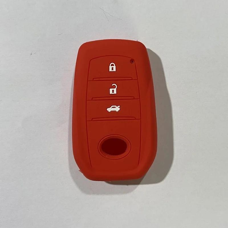 silicone rubber key cover case shell protector for Toyota Chr Rav4 Auris Avensis Prius Aygo Camry Land Cruiser 200 Prado Crown