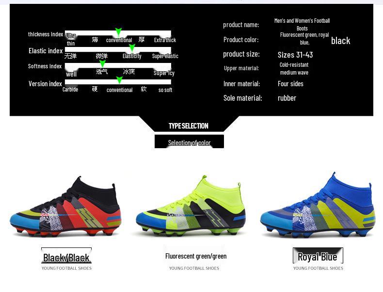 Высокие футбольные бутсы AG для детей и подростков, длинные шипы, Flyknit, для тренировок и соревнований для школьников