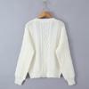 Women's Autumn and Winter Single-breasted Knitted Cardigans Solid Color Gentle Style Sweater Jacket Versatile
