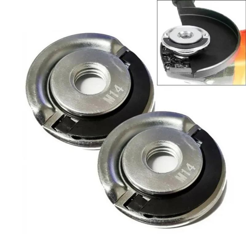 1PC Angle Grinder M14 Thread Inner Outer Flange Nut Set Quick Release Nut Power Replacement For Bosch Metabo Release Change Angle Grinder Accessories