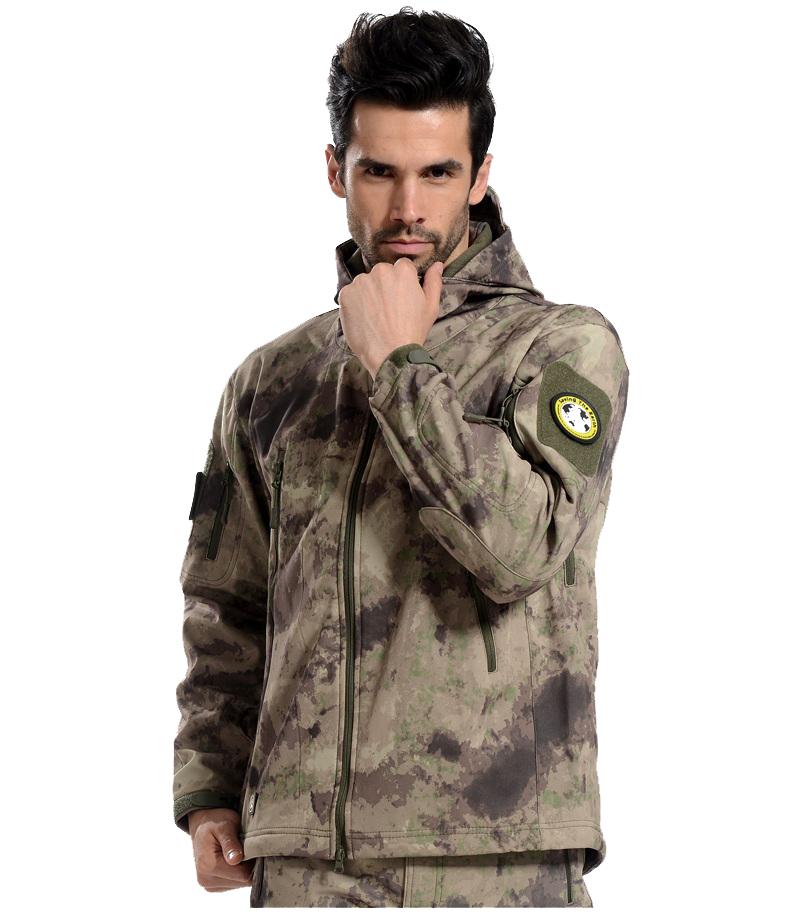 Мужская тактическая камуфляжная ветровка с капюшоном