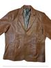 Formal Party Business Handmade Brown Men's Genuine Lambskin Leather Blazer Coat