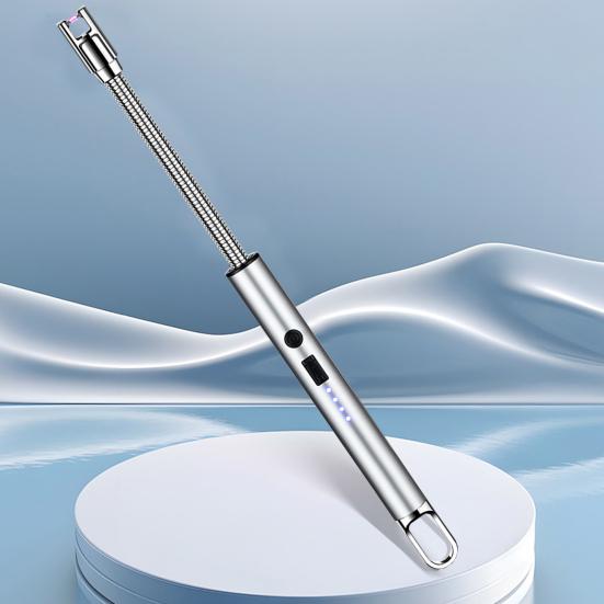 Electric Igniter 360-Degree Flexible Hose Design Portable Windproof Easy Ignition USB Rechargeable Pulse Igniter with Dual Safety Switches CLE