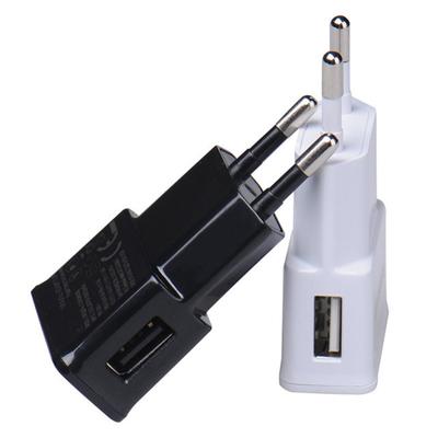 Вилка ЕС 1 порт USB Зарядное устройство для мобильного телефона Универсальные дорожные настенные зарядные устройства Черный/Белый Адаптер для зарядки для Iphones 13 Pro Samsung