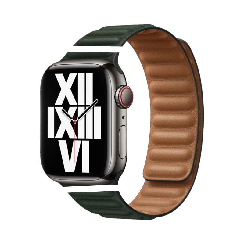 Apple Watch Fine Woven Twill Leather Magnetic Band for Series 5-9 & SE
