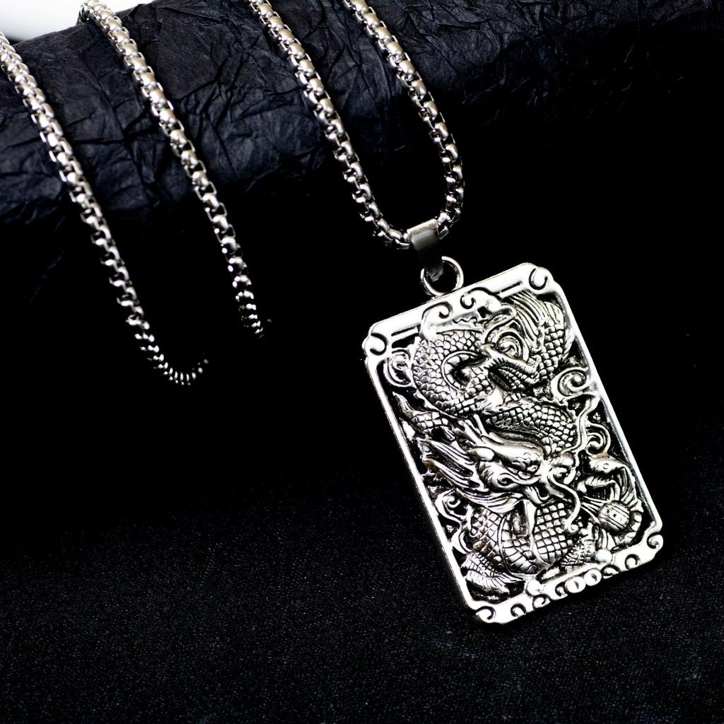 Ожерелье Года Дракона, Ювелирные изделия, Бренд Dragon Jun, Мужская цепочка для свитера, Хип-хоп трендовое ожерелье, Ожерелье в китайском стиле