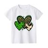 Kids St Patricks Day Shirt Clover in Heart Kids St Paddys Day Shirt Boy Girl Shamrock Heart Tee St Patricks Day Toddler Tee
