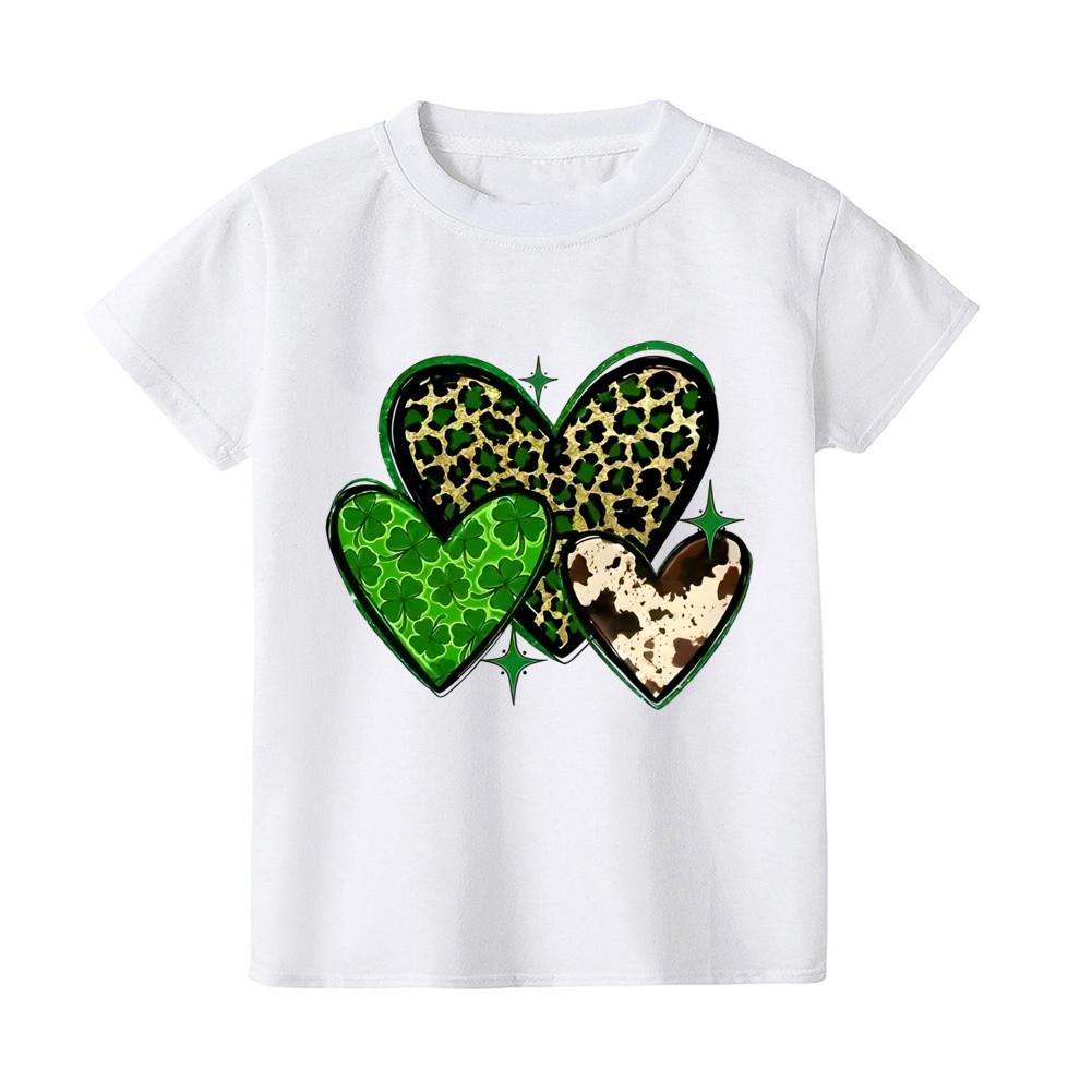 Kids St Patricks Day Shirt Clover in Heart Kids St Paddys Day Shirt Boy Girl Shamrock Heart Tee St Patricks Day Toddler Tee