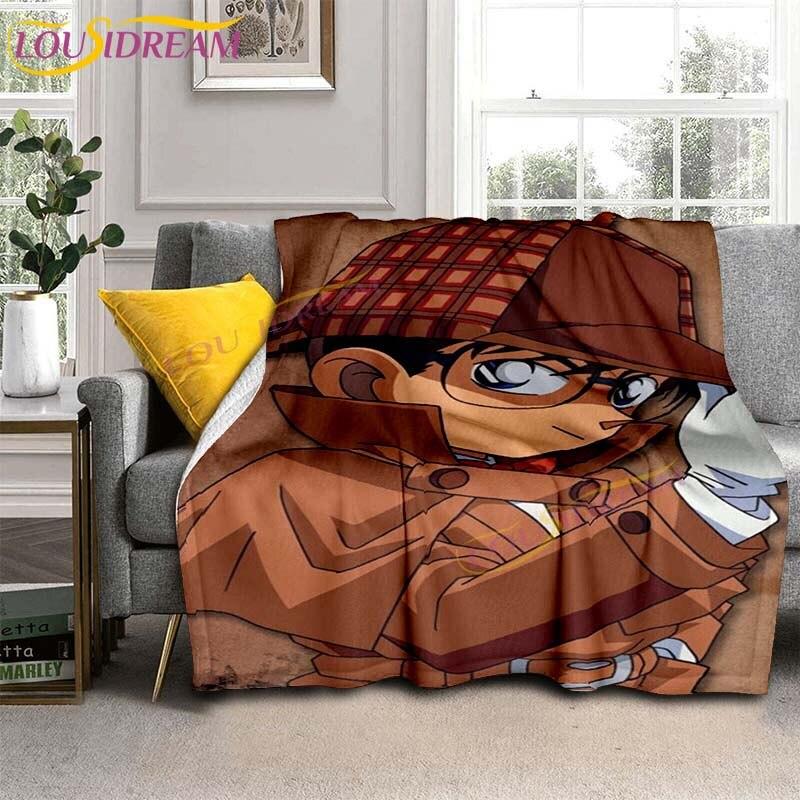 Detective and Thief Conan Blankets Classic Anime Flannel Blankets Sofa Throw Blanket Children Adult Gift Travel Camping Blankets