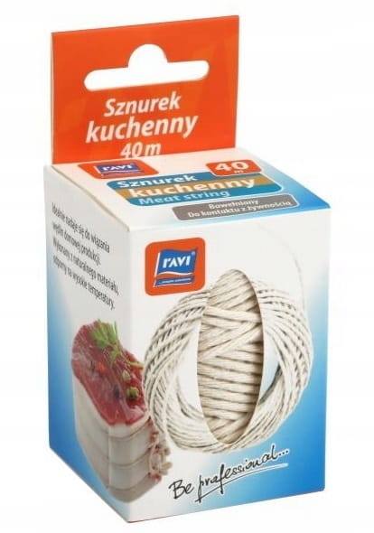 Cotton Kitchen Twine, Butcher's String for Sausages, 40m