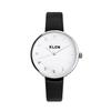 Часы-клон klon Watch Стильные простые наручные часы черного цвета KLON ALPHABET TIME BLACK 33 мм Мужские женские Ver.SILVER