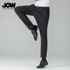JOW Мужские флисовые стрейчевые деловые брюки прямого кроя