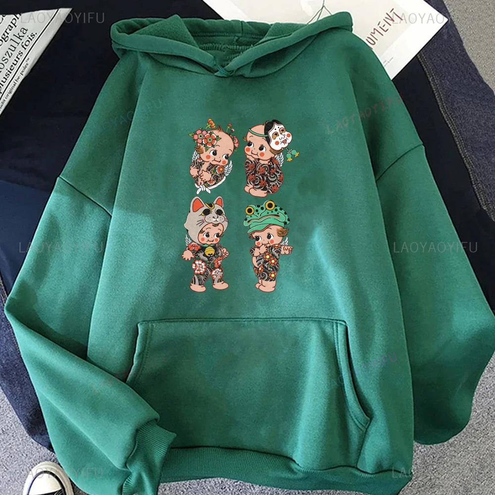 Kewpie Printed Hoodie Comfortable Personality Autumn and Winter Warm Suitable for Daily Activities Support Dropshipping