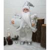 17" Standing Naughty Nice Santa Claus Christmas Figurine Figure Decoration for Christmas Ornament Xmas Tree Decor