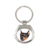 German Pinscher - Geometric Keychain with a Photo and the Inscription