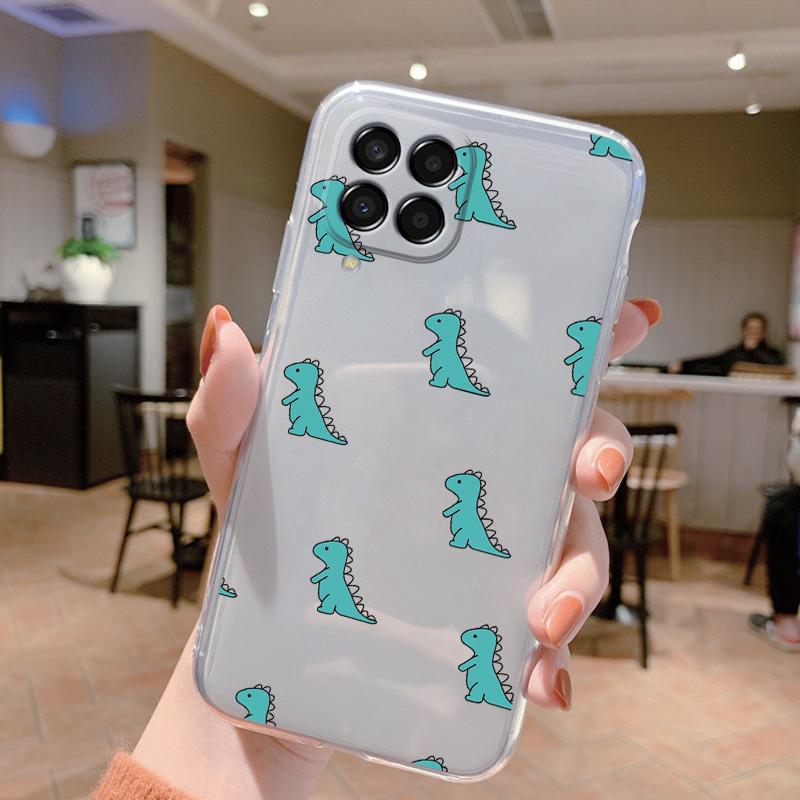 Чехол для Samsung Galaxy M33 5G Милый Кот Мультяшный Защитный Мягкий Силиконовый Чехлы для Телефона Для Samsung M 33 GalaxyM33 Бампер Прозрачный Чехол