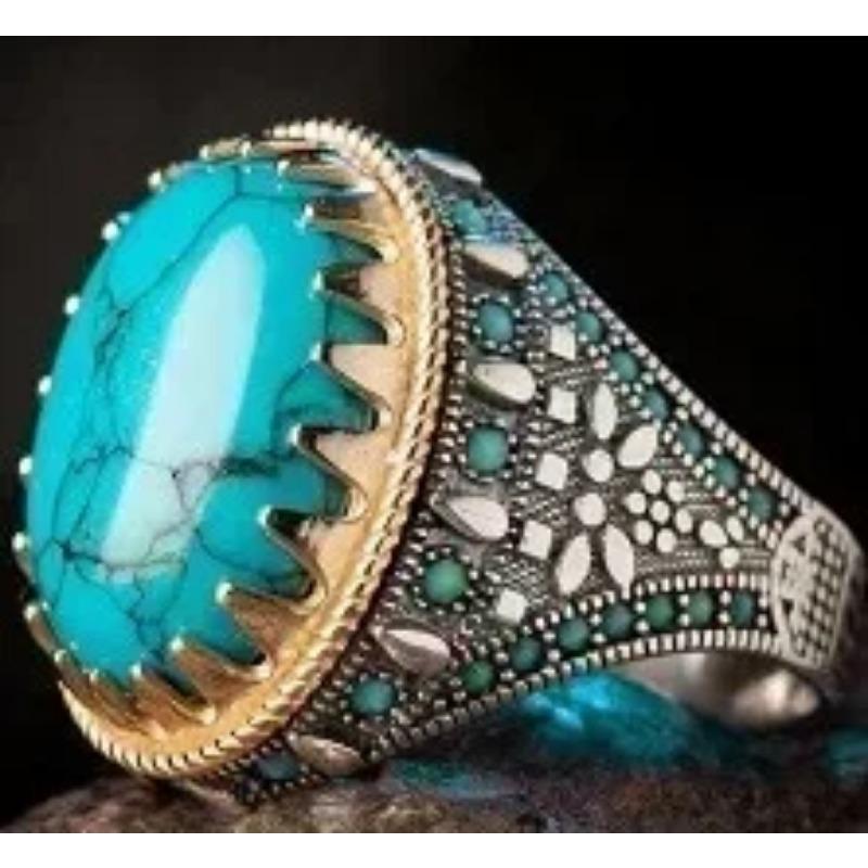 2025 New Luxury Women's Big Black Stone Ring Fashion Silver Zircon Wedding Rings Female Bride Love Engagement