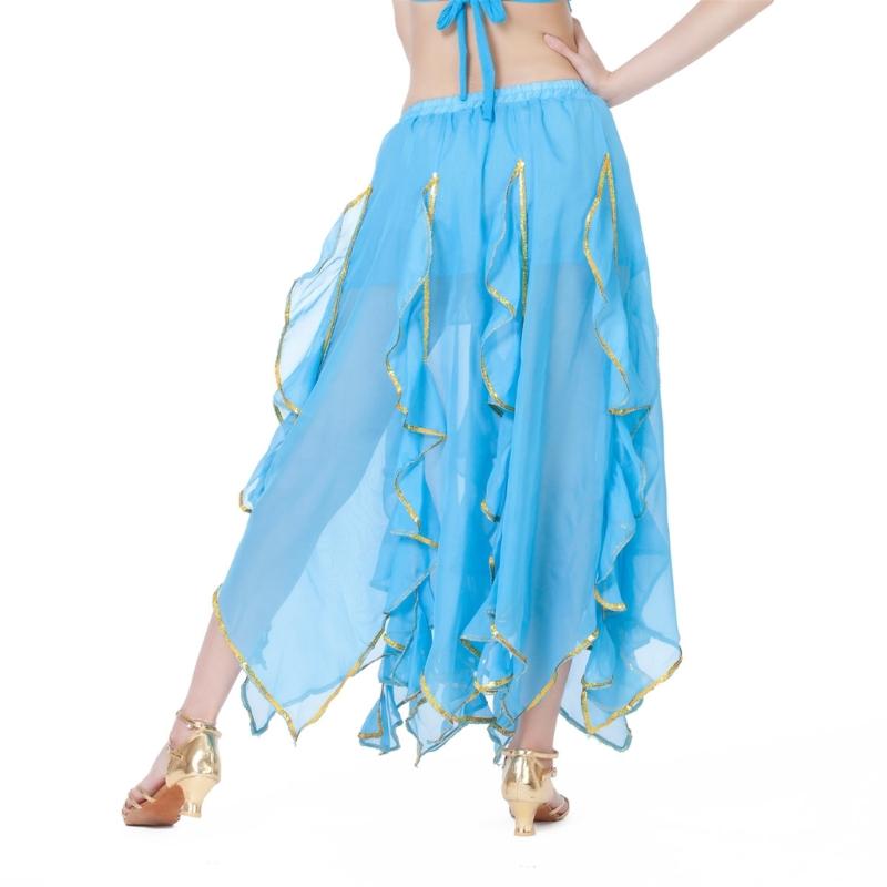 Костюм для восточных танцев для женщин Юбка для belly dance Шифоновая макси-юбка с оборками Наряд для танцовщицы живота Костюмы на Хэллоуин