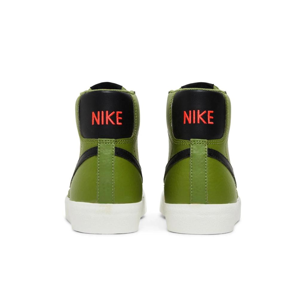 Nike Blazer Mid '77 Grade School 'Asparagus' (Unisex) Asparagus / Black / Bright Crimson Kids' Skateboarding Shoes DH1017 300