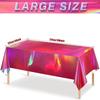 Фольгированная металлическая прямоугольная скатерть для стола, блестящая одноразовая скатерть для дня рождения, свадьбы